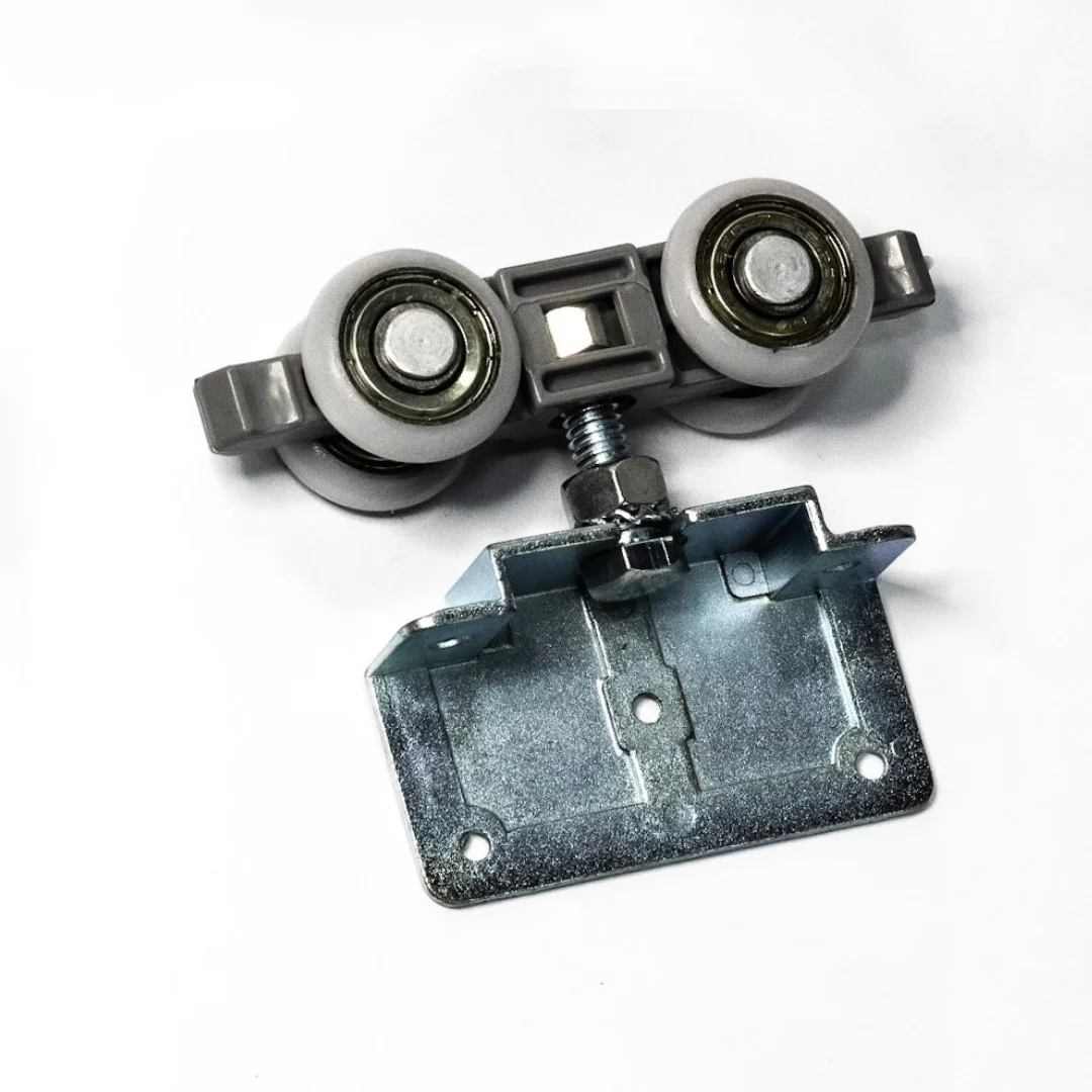 Sistema Deslizante Suspenso com Roldana para Porta de Arm&aacute;rio e de passagem Roldana Convexa Lateral - PF 100V Lateral