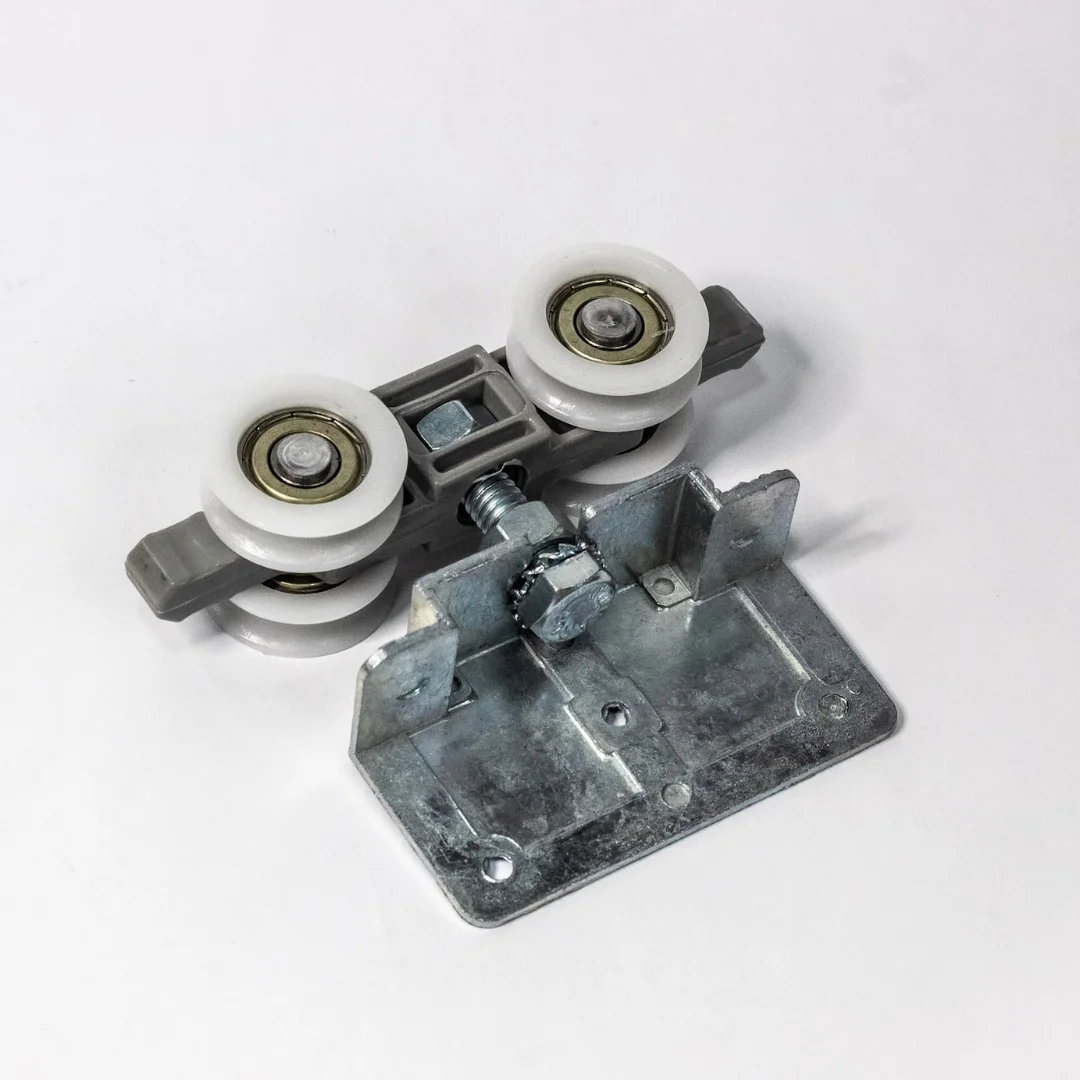 Sistema Deslizante Suspenso com Roldana para Porta de Arm&aacute;rio e de Passagem Roldana C&ocirc;ncava Lateral - PF 100C Lateral