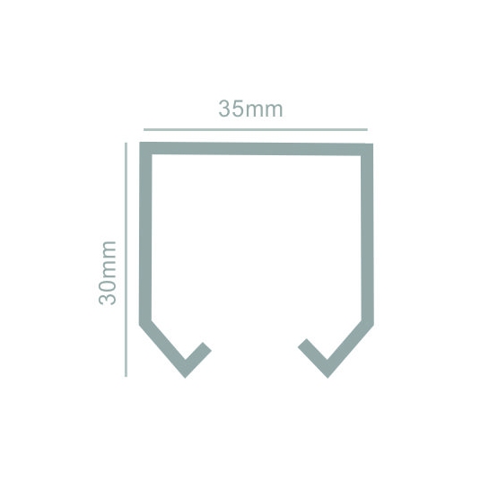 Trilho de Alum&iacute;nio Convexo Natural 30x35