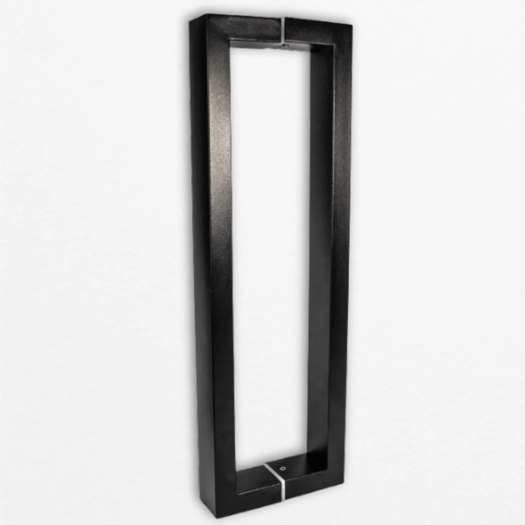 Puxador Quadrado Preto Fosco