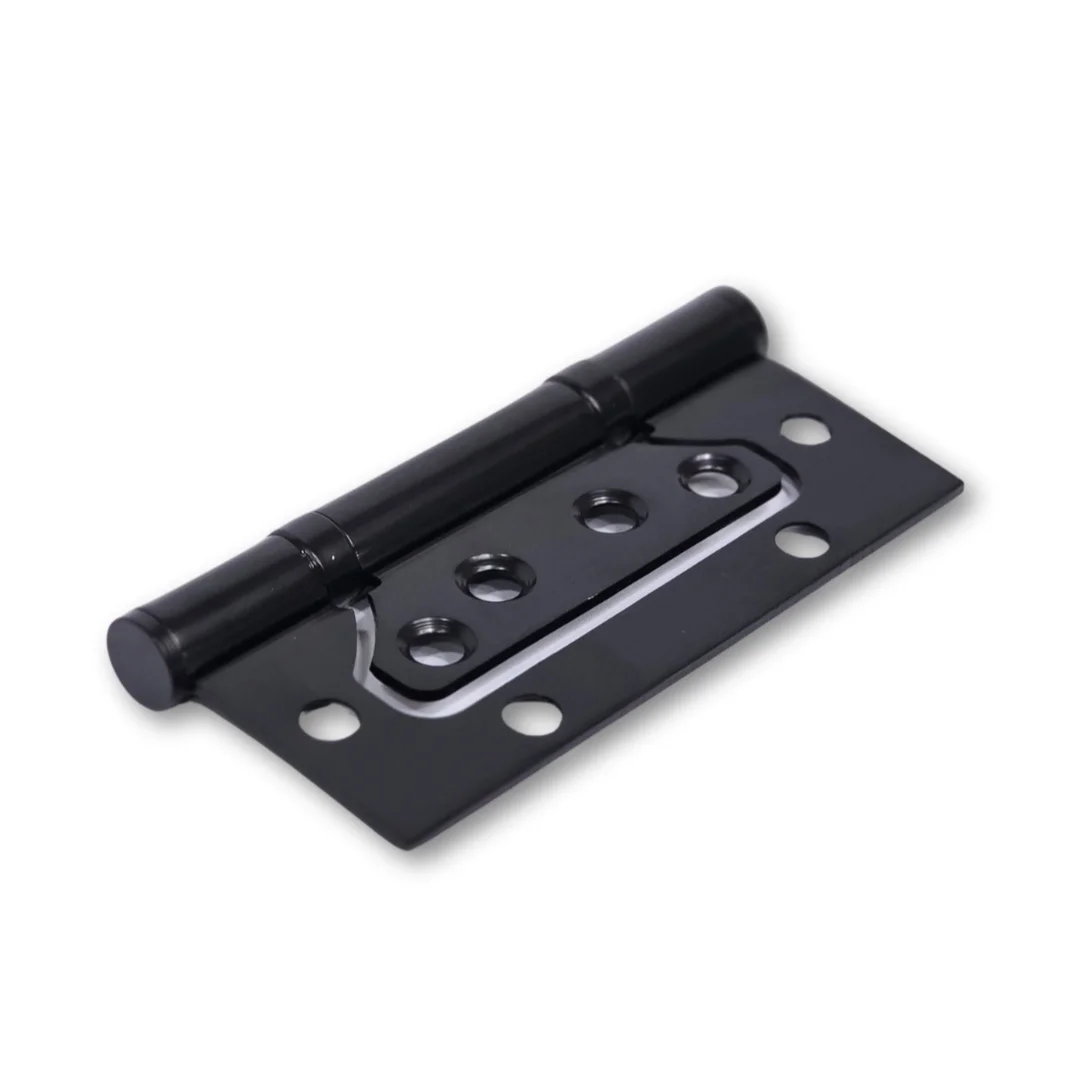 Dobradi&ccedil;a Sobrepor Inox com Rolamento Preto Fosco