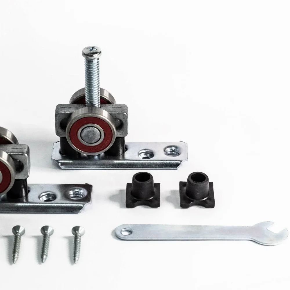 Roldana Reta 2 Rodas em A&ccedil;o com Rolamento